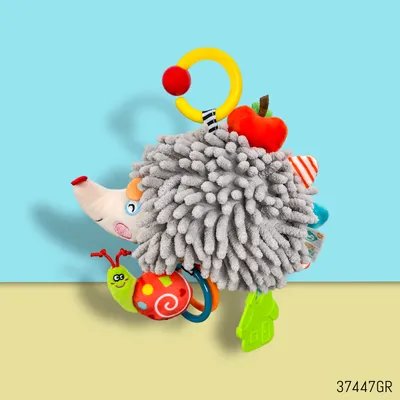 Happy Monkey Musical Plush Activity Toy - Pull String Porcupine