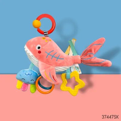 Happy Monkey Musical Plush Activity Toy - Pull String Shark