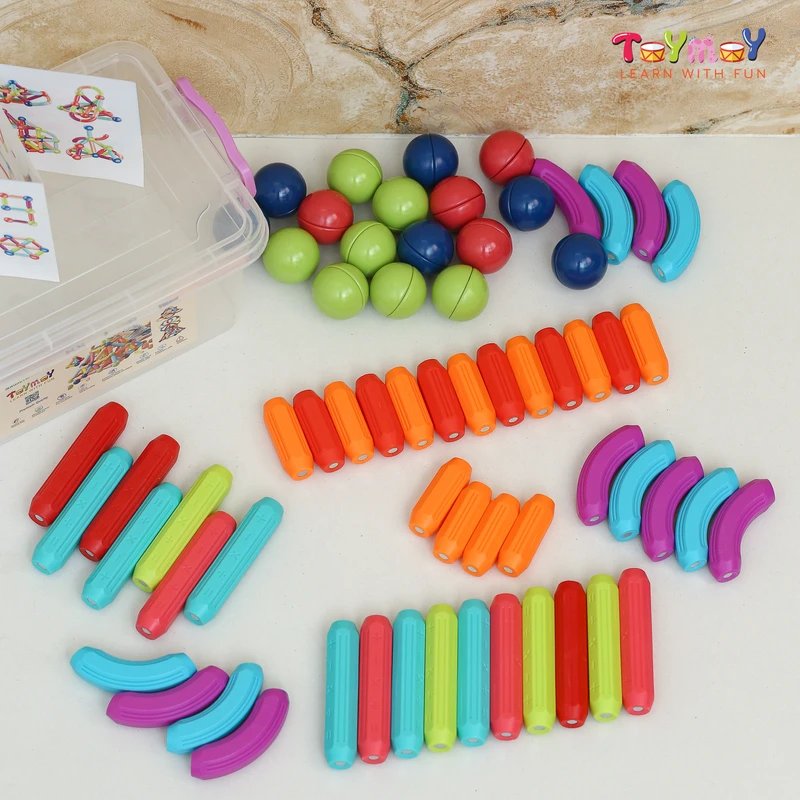64 Pcs Magnetic Stick STEM Educational Building Blocks