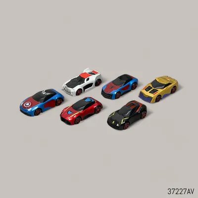 Hot Wheels Avengers Pull Back Die-Cast Vehicle Set (6 Pcs)