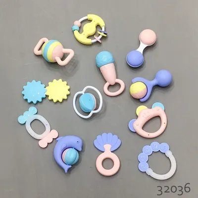 Huanger Baby Rattles & Teether Set - 12 Pcs