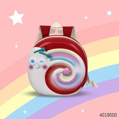 Kids Snail Printed EVA Hard Shell Backpack - 10 Inch (2-5 Years)