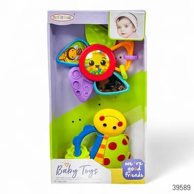 Meilebao 2Pcs Baby Rattles & Teether Toys Jhunjhuni Set