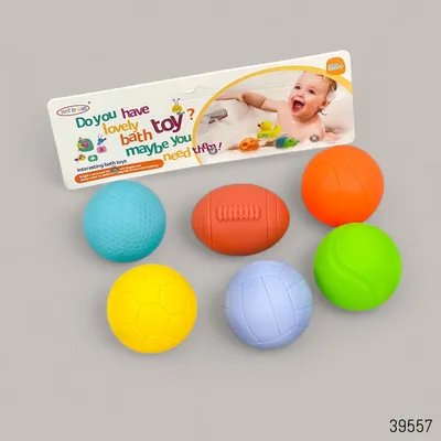 Meilebao 6Pcs Color Ball Bath Toys Set