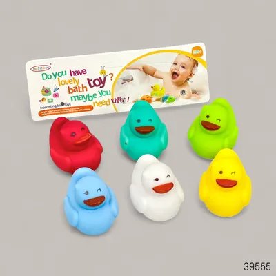 Meilebao 6Pcs Color Ducklings Bath Toys Set