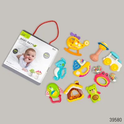 Meilebao 9Pcs Baby Rattles & Teether Toys Set