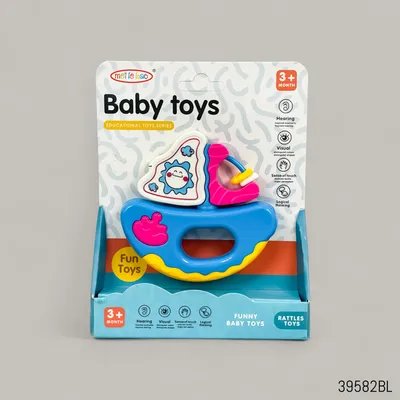 Meilebao Single Baby Rattle & Teether Toy - Blue