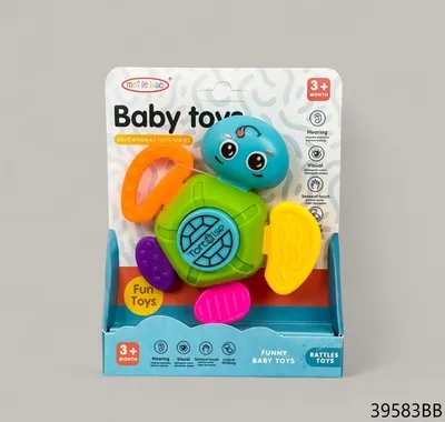 Meilebao Tortoise Baby Rattle & Teether Toy