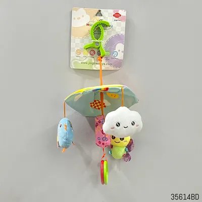 Musical Rattle Plush Hanging Soft Toy with Teether - Bird