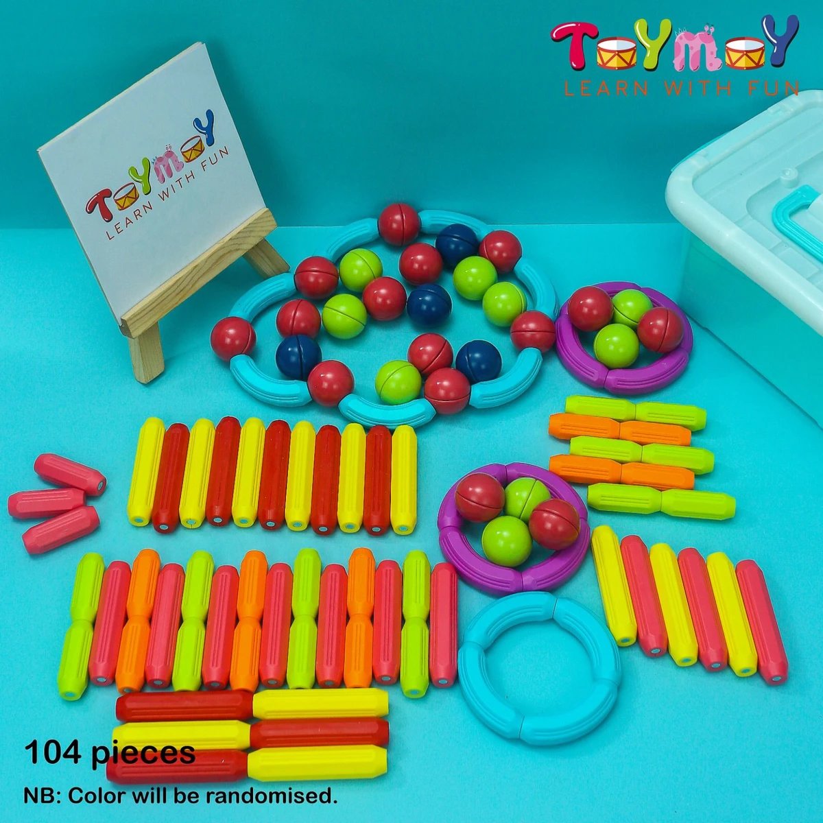 104 Pcs Magnetic Stick STEM Educational Building Toy