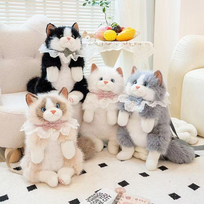 Ragdoll Cat Plush Backpack Soothing Doll