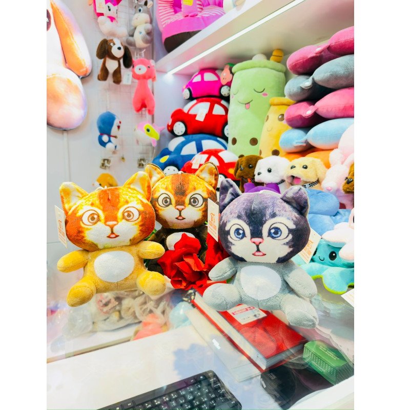 3D Cat Plush Toy Stuffed Animal Doll