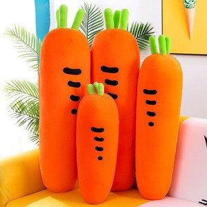Carrot Shaped Soft Stuffed Toy Huggable Plush Long Pillow