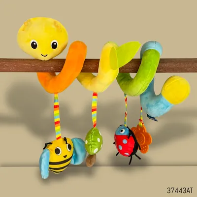 Baby Spiral Plush Activity Hanging Toy for Crib & Stroller
