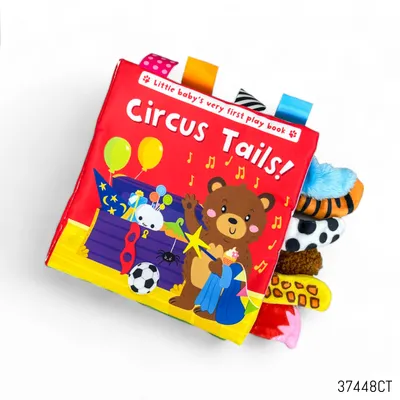 Baby First Learning Cloth Book With Tails - Circus Tails