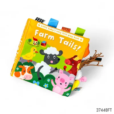 Baby First Learning Cloth Book - Farm Tails Sensory Toy