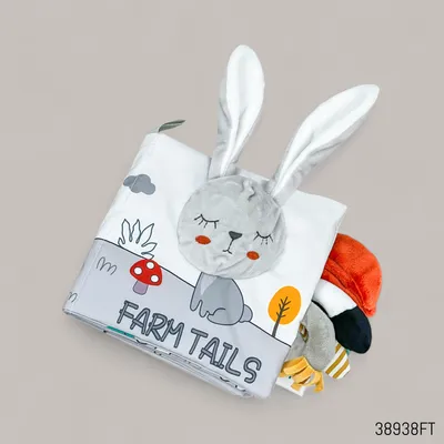 Baby First Learning Cloth Book Farm Tails - Sensory Toy