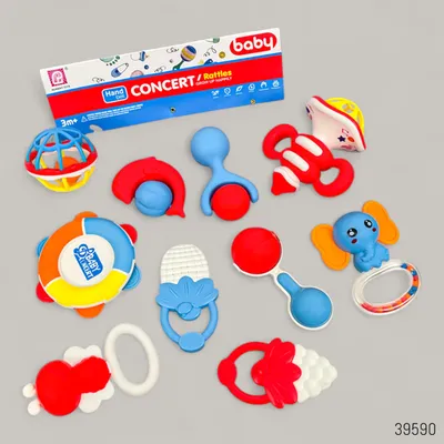 Baby Concert 10Pcs Rattle & Teether Jhunjhuni Set