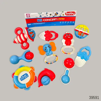 Baby Concert 10Pcs Rattle & Teether Jhunjhuni Set