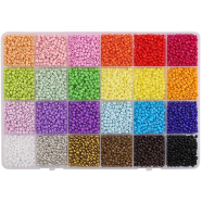 Buy 24 Color Seed Beads For Jewelry Making Plus Free Storage Box in Bangladesh