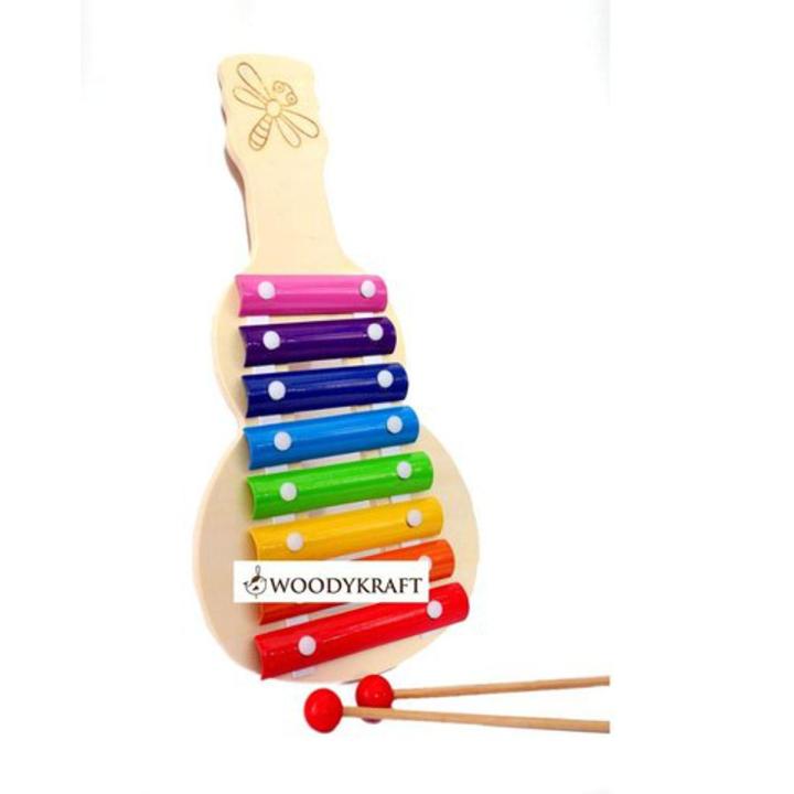 Buy Woodykraft Wooden Guitar Shaped Xylophone Toy in Bangladesh