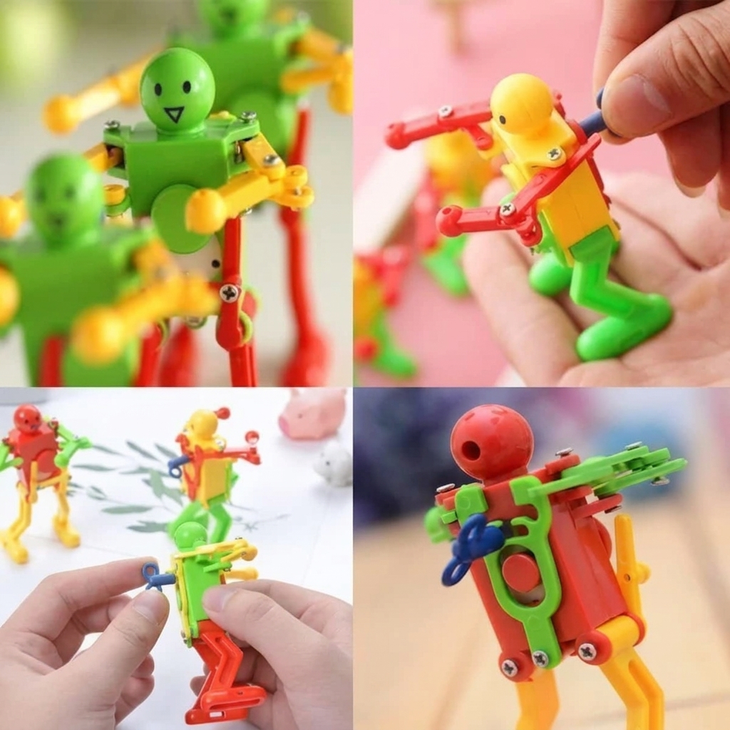 Buy Colorful Clockwork Spring Wind up Dancing Walking Robot Toy in Bangladesh