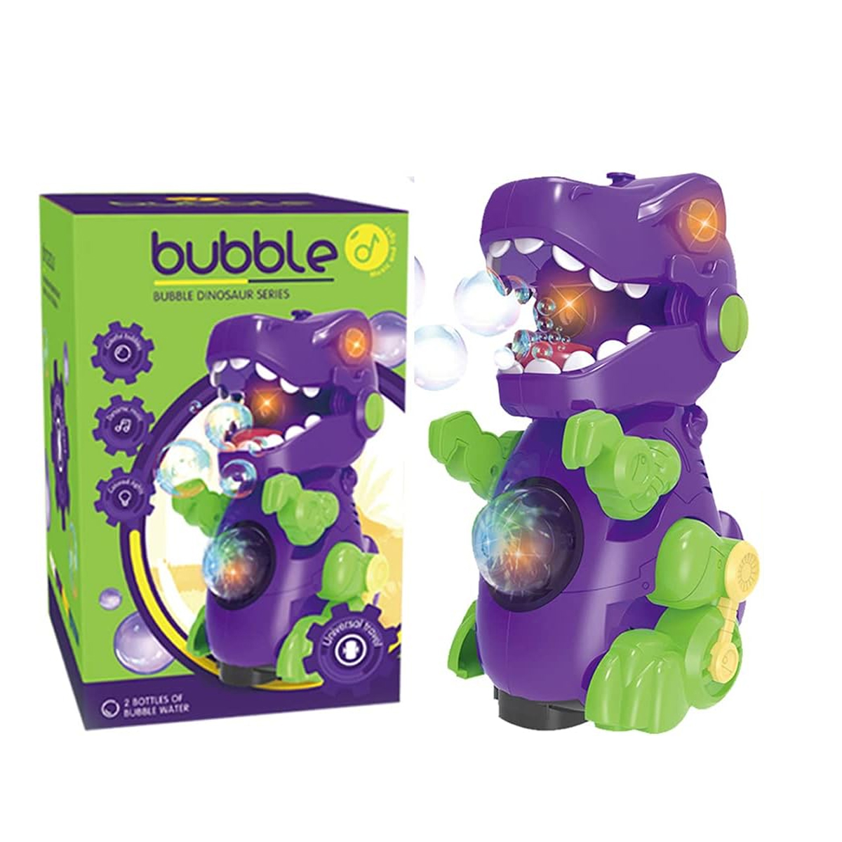 Buy Dinosaur Automatic Bubble Machine with LED Lights and Music in Bangladesh