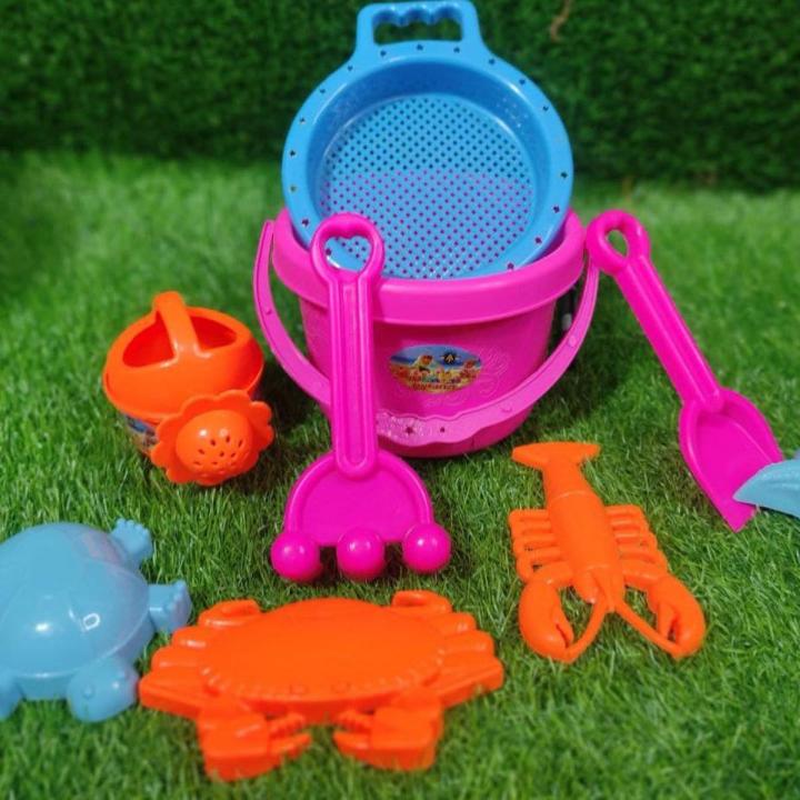 Buy Kids Beach Bucket Toy Set with Sand Molds in Bangladesh