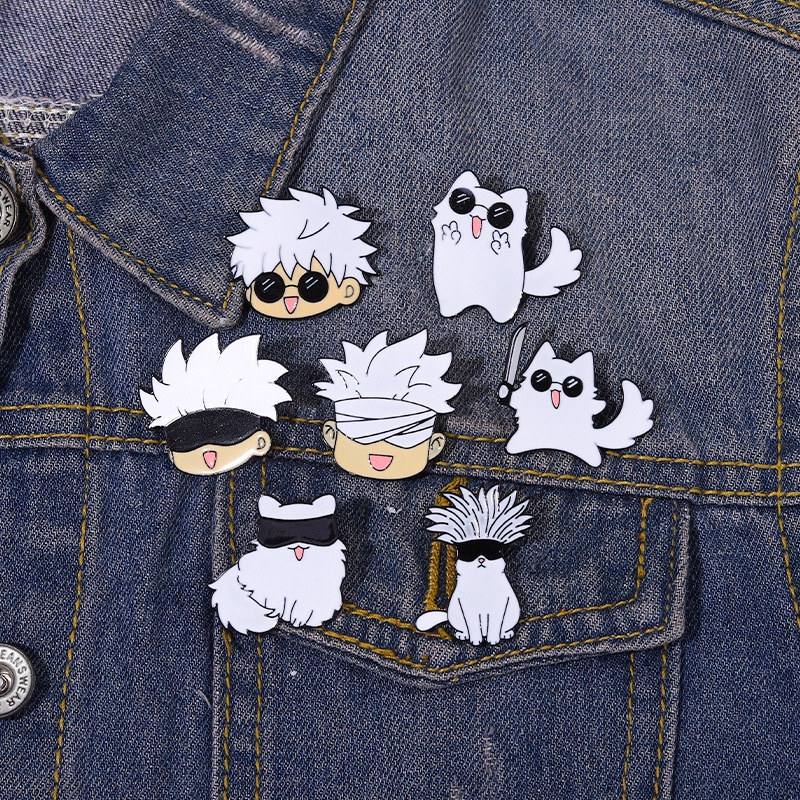 Buy Jujutsu Kaisen Gojo Satoru Anime Enamel Brooch Pin in Bangladesh