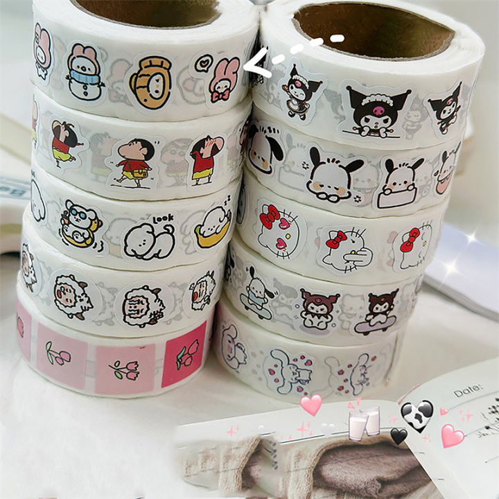 Buy 500Pcs Kawaii Sanrio Cartoon Kids Reward Sticker Roll in Bangladesh