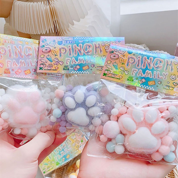 Buy Kawaii Plush Cat Paw Squishy Fidget Toy in Bangladesh