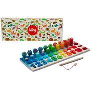 Buy Bitsy Wooden Numbers and Shapes Puzzles, Counting Rings and Fishing Game in Bangladesh