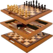 Buy Chess Checkers Backgammon Set 3 in 1 in Bangladesh