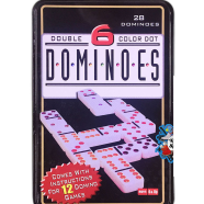 Buy Double 6 Color Dot Dominoes Set - 28 Pcs in Bangladesh