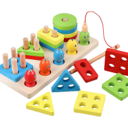 Buy Wooden Fishing Game and Geometry Shape Sorter Puzzle Board in Bangladesh