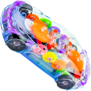 Buy Concept Racing Car Toy - Musical 360 Degree Rotating Transparent Car in Bangladesh