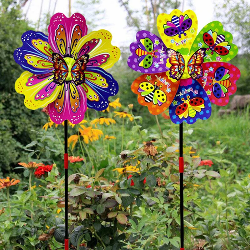 Buy 3D Butterfly Flower Windmill Colorful Wind Spinner in Bangladesh