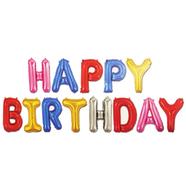 Buy Happy Birthday Foil Balloon Banner Big Size Letter Multicolor in Bangladesh