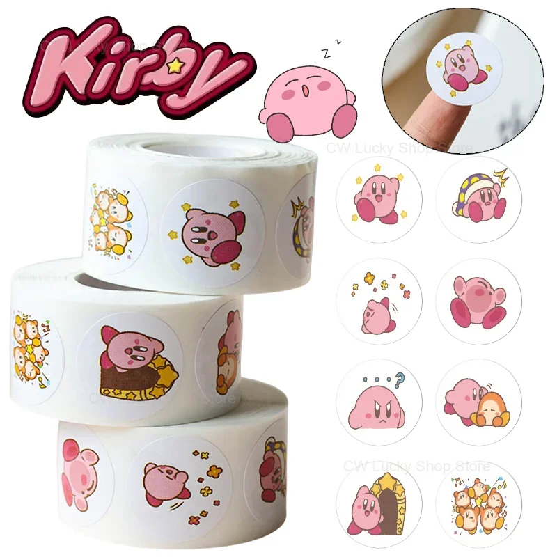 Buy 500pcs Kirby Cartoon Sticker Roll (2.5cm) in Bangladesh