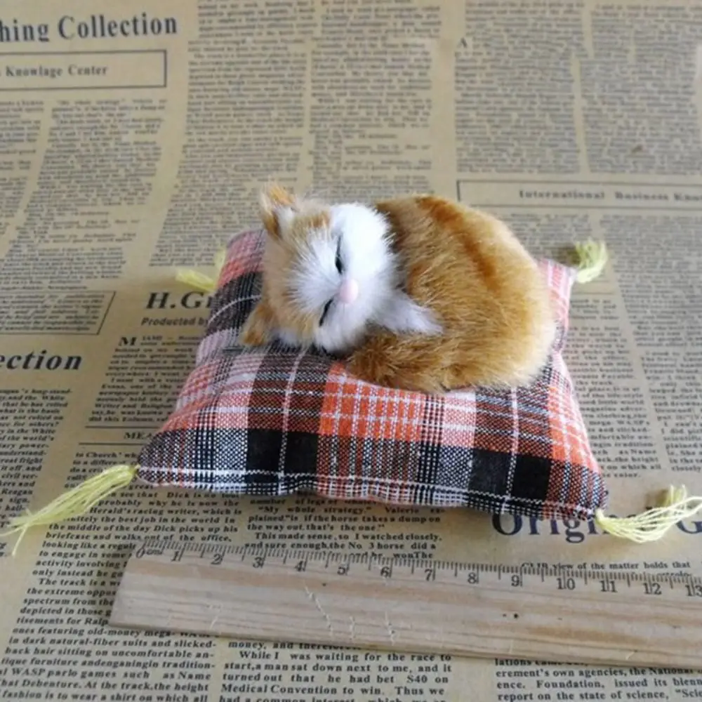 Buy Simulation Sleeping Cat Plush Toy with Cushion in Bangladesh