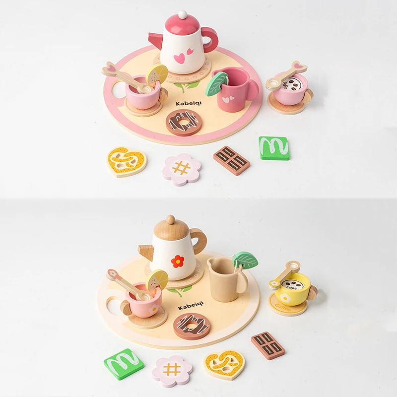 Buy Kabeiqi Wooden Pretend Play Tea Set for Kids in Bangladesh