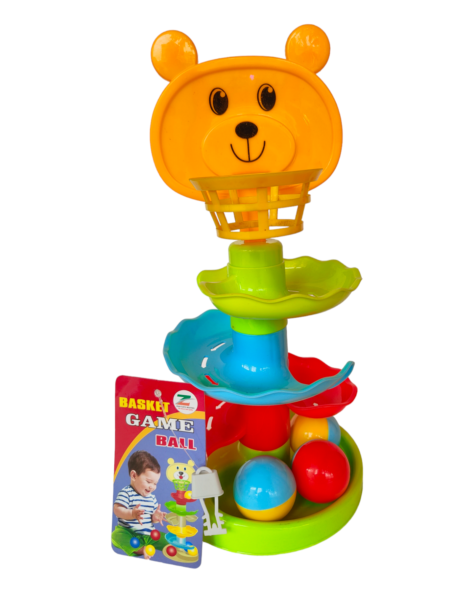 Buy 3 Layer Basket Game Ball Drop and Roll Swirling Tower in Bangladesh