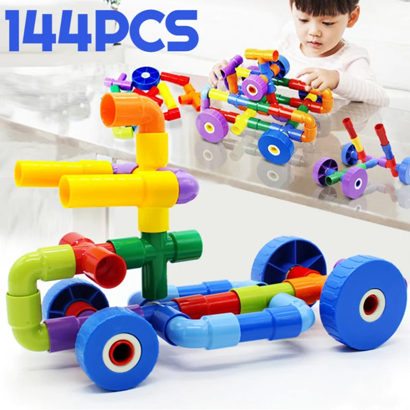Buy 144Pcs DIY Pipeline Building Blocks Set in Bangladesh