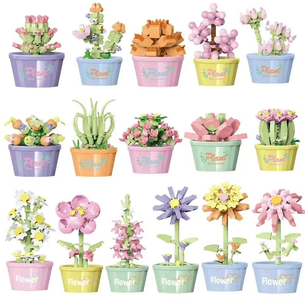 Buy Flower Bouquet Mini Particle Building Blocks Flower Kit in Bangladesh