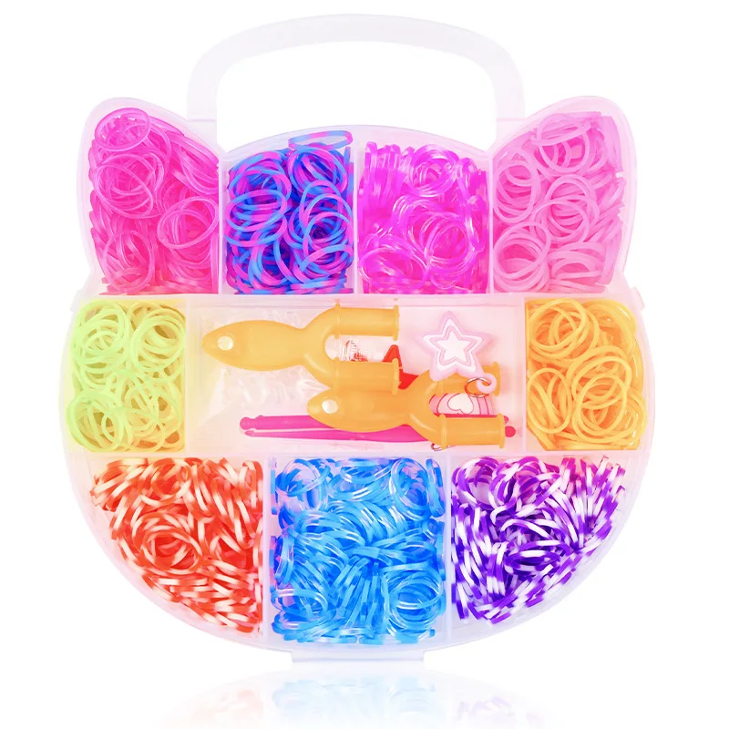 Buy 600pcs Rubber Bands Creative Loom Band Set in Bangladesh