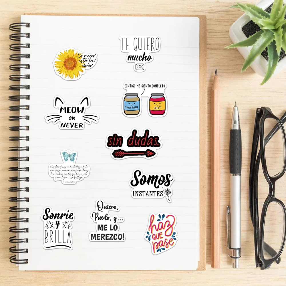 Buy 50Pcs Spanish Inspirational Motivational Phrases Decals in Bangladesh
