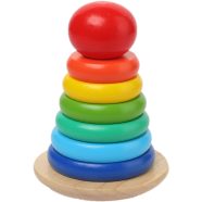 Buy Wooden Rainbow Tower Stacking Toy in Bangladesh