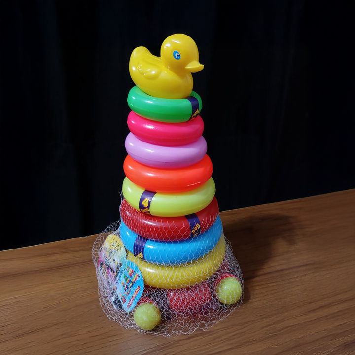Buy Rainbow Swan Stacking Ring Toy Multicolor in Bangladesh