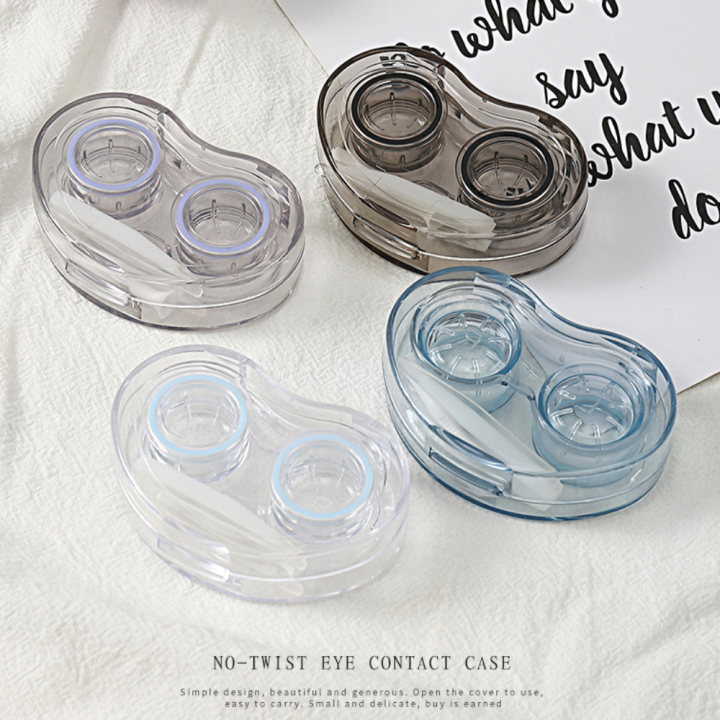 Buy Portable Transparent Contact Lens Box with Tweezers in Bangladesh