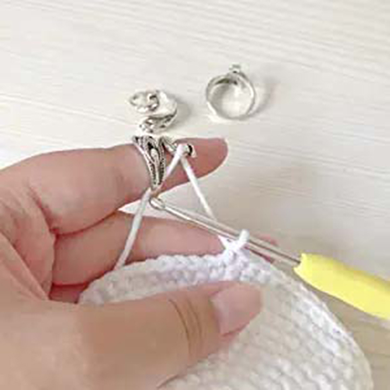 Buy Adjustable Knitting Loop Crochet Ring Finger Holder Phoenix Ring in Bangladesh